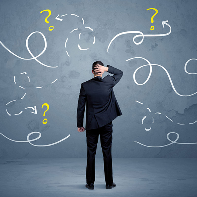 Confused person illustration